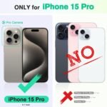 TUCCH Case Wallet for iPhone 15 Pro, RFID Blocking [4 Card Holder] Kickstand [Shockproof TPU Inner Shell] PU Leather Magnetic Protective Flip Cover 6.1" 2023, Black - Image 3