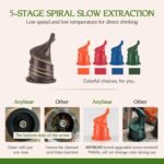 Anybear Cold Press Juicer, 200W Masticating Slow Juicer 4.3" Large Feed Chute Fit Whole Fruits Vegetables | Upgraded Auger | Tritan Material | BPA Free | Juice Recipes (Light Gray) - Image 4