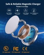 Magnetic Wireless Charger Mag-Safe Charger for iPhone 17/16/15/14/13/12 Series Convertible Magnet Wireless Charging Stand/Pad with 5ft Cable for iPhone and AirPods 2/3/Pro 2/Pro - Image 5