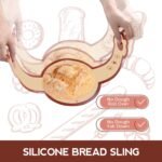 Silicone Sourdough Bread Sling Mat for Dutch Oven, 2 Pack Non-Stick & Easy Clean Reusable sourdough mat, Easy and Stable to Transfer Sourdough Bread, Round - Image 4