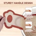 Silicone Sourdough Bread Sling Mat for Dutch Oven, 2 Pack Non-Stick & Easy Clean Reusable sourdough mat, Easy and Stable to Transfer Sourdough Bread, Round - Image 5