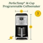 Cuisinart Coffee Maker, 14-Cup PerfecTemp Programmable Coffee Machine Glass Carafe with 1-4 Cup Setting, Brew Strength Control, Brew Pause, and Over Ice Function, White, DCC-3500W - Image 6