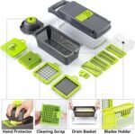 Multi-Function Vegetable Chopper Onion Micer Chopper 12 in 1 Pro Veggie Slicer Dicer Cutter with Container for Potatoes, Tomatoes, Zucchini, Garlic, Eggs, Cucumbers - Image 5