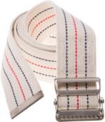 COW&COW Transfer and Gait Belt with Metal Buckle - Transfer Walking and Standing Assist Aid for Caregiver Nurse Therapist 2 inches (Beige with Stripes, 60") - Image 4