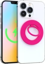 FELONY CASE - Neon Pink Ring Grip and Stand - Version 2.0 - Improved Stronger Magnet, Magnetic Phone Ring Holder for MagSafe Compatible iPhone 17,16, 15, 14, 13, 12, Pro Max, Air - Drop Protection - Image 3