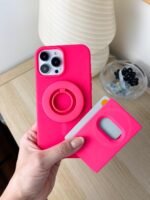 FELONY CASE - Neon Pink Ring Grip and Stand - Version 2.0 - Improved Stronger Magnet, Magnetic Phone Ring Holder for MagSafe Compatible iPhone 17,16, 15, 14, 13, 12, Pro Max, Air - Drop Protection - Image 5