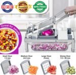 Stainless steel Vegetable Chopper, Veggie Chopper With 10 Blades, Onion Dicer with Container, Food Cutter & Grater Mandoline Slicer - Image 3