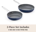 Calphalon® Premier Ceramic Nonstick 8" and 10" Frying Pan Set, Midnight Blue - Image 5