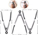 Mini Silicone Serving Tongs Set of 3, Small Kitchen Tongs (7 inch) with Silicone Tips and Stainless Steel Handle, Cooking Tongs for Salads, Pasta, Steaks, Vegetables - Image 3