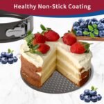 Springform Pan Set, 4" 7" 9" Nonstick Cheesecake Pan, Round Cake Pans, Leakproof Cake Tins with Removable Bottom, Springform Cake Pans Baking Pans - Image 6