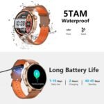 Smartwatch with AI, Heart Rate, Blood Oxygen, and Activity Trackers - Compatible with iPhone and Android, for Men and Women (GPS, Brown) - Image 5