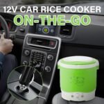 OSBA Mini Rice Cooker, 1L Travel Rice Cooker Small 12V For Car, Cooking For Soup Porridge and Rice, Cooking Heating and Keeping Warm Function(Green) - Image 3