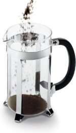 Bodum Caffettiera French Press Coffee Maker, Black Plastic Lid and Stainless Steel Frame, 8-Cup, 34-Ounce - Image 3