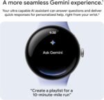 Google Pixel Watch 4 (41mm) - Android Smartwatch - Heart Rate and Sleep Tracking - 30-Hour Battery - Fitness Tracking - Google AI - Polished Silver Aluminum Case - Iris Active Band - LTE (2025 Model) - Image 5