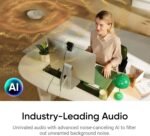Insta360 Link 2C - 4K Webcam for PC/Mac, 1/2" Sensor, Auto Framing, HDR, AI Noise-Canceling Mic, Gesture Control for Streaming, Video Calls, Gaming, Works with Zoom, Teams, Black - Image 4