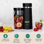 Homecraft Iced Tea Maker & Cold Brew Coffee Machine – 2 Quart Double Insulated Pitcher, Steeping Basket, – Makes Fuit Infused Teas & Iced Lattes – Black - Image 3