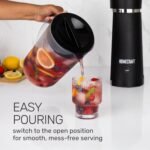 Homecraft Iced Tea Maker & Cold Brew Coffee Machine – 2 Quart Double Insulated Pitcher, Steeping Basket, – Makes Fuit Infused Teas & Iced Lattes – Black - Image 5