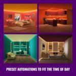 WiZ Connected Smart Light Strip, Sunset/Sunrise Automation, Preset Modes, Control with Voice or App, Full Color RGB Lighting, Voice Control, 50ft Cut to Fit - Image 4