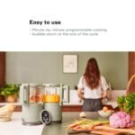 Babymoov Duo Meal Glass Baby Food Maker, Celadon Green – 4-in-1 Steamer, Blender, Defroster, and Heater with Programmable Timer, Large Capacity, Glass Bowls, Dishwasher Safe - Image 4