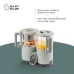 Babymoov Duo Meal Glass Baby Food Maker, Celadon Green – 4-in-1 Steamer, Blender, Defroster, and Heater with Programmable Timer, Large Capacity, Glass Bowls, Dishwasher Safe - Image 6