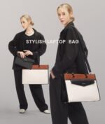 LOVEVOOK Laptop Bag for Women, 15.6'' Laptop Tote Purse 2-in-1 Professional Work Bag Business Briefcase with Clutch Purse, Waterproof Leather Computer Handbag for Teacher Office Travel - Image 3