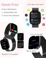 TOOBUR Smart Watch for Women Men, Alexa Built-in, Answer/Make Calls, 1.83" Fitness Tracker Watch with Heart Rate/Sleep Tracker, Pedometer, IP68 Waterproof Smartwatch Compatible Android iOS - Image 3