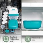 Goodful Stackable Lunch Box Container, Bento Style Food Storage with Removeable Compartments for Sandwich, Snacks, Toppings & Dressing, Leak-Proof and Made without BPA, 56-Ounce, Teal - Image 5