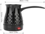Portable Turkish Coffee Pot - 600ml Electric Coffee Pot ABS and Stainless Steel Americano Kettle/Maker with Removable Anti Scald Handle for Heating Coffee Tea Milk,5-6 Cups - Image 3
