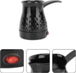 Portable Turkish Coffee Pot - 600ml Electric Coffee Pot ABS and Stainless Steel Americano Kettle/Maker with Removable Anti Scald Handle for Heating Coffee Tea Milk,5-6 Cups - Image 4