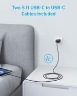 Anker iPhone 17/16 Charger, 2-Pack 20W Fast USB C Charger Block, for iPhone 16/16 Pro Max/15 Series/iPad Pro and More (Black, 2 Pack & 2 Cable) - Image 4