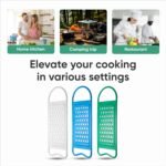 Graters for Kitchen - Plastic Hand Grater - Flat Shredder Kitchen with Handle - Graters, Peelers & Slicers for Carrots, Potatoes, Eggs, Mushrooms, Cheese, Chocolate - Image 6
