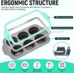 Muffin Pans for Baking 6 Cups, Silicone Foldable Muffin Pan with Metal Frame, Collapsible Cupcake Pan, Egg Bite Molds, Muffin Tin Tray for Baking Homemade Brownies Puddings(1) - Image 4