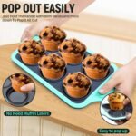 Muffin Pans for Baking 6 Cups, Silicone Foldable Muffin Pan with Metal Frame, Collapsible Cupcake Pan, Egg Bite Molds, Muffin Tin Tray for Baking Homemade Brownies Puddings(1) - Image 5
