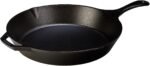 Lodge Seasoned Cast Iron Skillet With Lid (12 Inch) - Frying Pan Set - Image 3