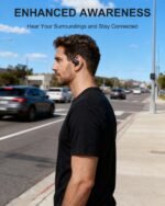 Open Ear Headphones, Bluetooth Headphones V5.4 Wireless Sport Earbuds with Charging Case, IP54 Waterproof 50H Playtime Lightweight Design Fit for Cycling, Running, Walking, Workout - Image 4