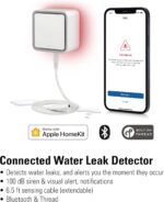 Eve Water Guard - Smart Home Water Leak Detector, 6.5 ft Sensing Cable, 100 dB Siren, (Apple HomeKit), App Notifications, Bluetooth, Thread - Image 3