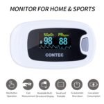 CONTEC CMS50NA Pulse Oximeter Fingertip Blood Oxygen Saturation Monitor SpO2 and PR Value Waveform Blood Oxygen Neck/Wrist Corda, Grey - Image 3