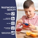 Heat Resistant 600℉ Silicone Spatula, Turner Mixing Spatulas set BPA Free Dishwasher Safe for Nonstick Cookware, Classic Blue - Image 5