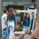 Lockly (Refurbished) Vision Smart Lock with Camera, Video Doorbell Keyless Entry Door Lock Wi-Fi, PIN Genie Keypad, Fingerprint, Remote Control, Easy Installation, No Monthly Fee - Image 6