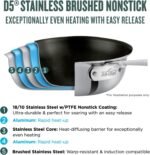 All-Clad D5 Brushed Pro Nonstick 5-ply Bonded Cookware, Fry Pan, 12 inch - Image 4