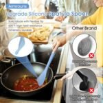 Silicone Spatula Spoon 2-Pack, Rubber Spoonula set Heat Resistant, Seamless Non-Stick Scrapers for Baking Mixing. - Image 3