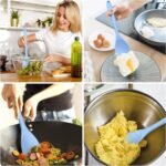 Silicone Spatula Spoon 2-Pack, Rubber Spoonula set Heat Resistant, Seamless Non-Stick Scrapers for Baking Mixing. - Image 4