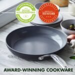 GreenPan Valencia Pro Hard Anodized Healthy Ceramic Nonstick 10" Frying Pan Skillet, PFAS-Free, Induction, Dishwasher Safe, Oven Safe, Gray - Image 3