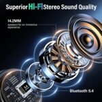 Wireless Earbuds with Touch Screen, Bluetooth 5.4 Headphones, ANC/ENC Noise Cancelling, 48H HiFi Stereo Bluetooth Ear Buds with 5 EQ Modes, Transparency Mode, IPX7 Earphones, Black - Image 3