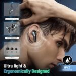Wireless Earbuds with Touch Screen, Bluetooth 5.4 Headphones, ANC/ENC Noise Cancelling, 48H HiFi Stereo Bluetooth Ear Buds with 5 EQ Modes, Transparency Mode, IPX7 Earphones, Black - Image 5
