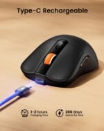 ProtoArc Bluetooth Wireless Mouse, USB C Mouse, EM15 Rechargeable Compact Portable Type C Wireless Mice for Laptop, Tablet, PC, Windows, Mac OS-Black - Image 4