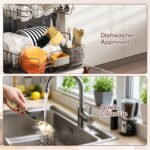 16-Piece Stainless Steel Measuring Cups and Spoons Set, Strong Magnetic Nesting Design 7 Cups 8 Spoons with Leveler, Double Measurement Markings for Dry & Liquid Ingredients, Gold - Image 5