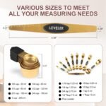 16-Piece Stainless Steel Measuring Cups and Spoons Set, Strong Magnetic Nesting Design 7 Cups 8 Spoons with Leveler, Double Measurement Markings for Dry & Liquid Ingredients, Gold - Image 6