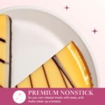 Paris Hilton Nonstick Carbon Steel Bakeware Collection, 9-Inch Round Cake Pan, Dishwasher Safe, Made without PFOA and PFAS, Pink Cream Two-Tone - Image 5