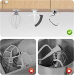 Sliding Mat for Kitchen aid 4.5-5 Qt Stand Mixer with 1Pc Cord Organizer and 3Pcs Attachment Holder for Kitchen Appliance Slider Counter, Moving Tray (Bamboo, Natural) - Image 4